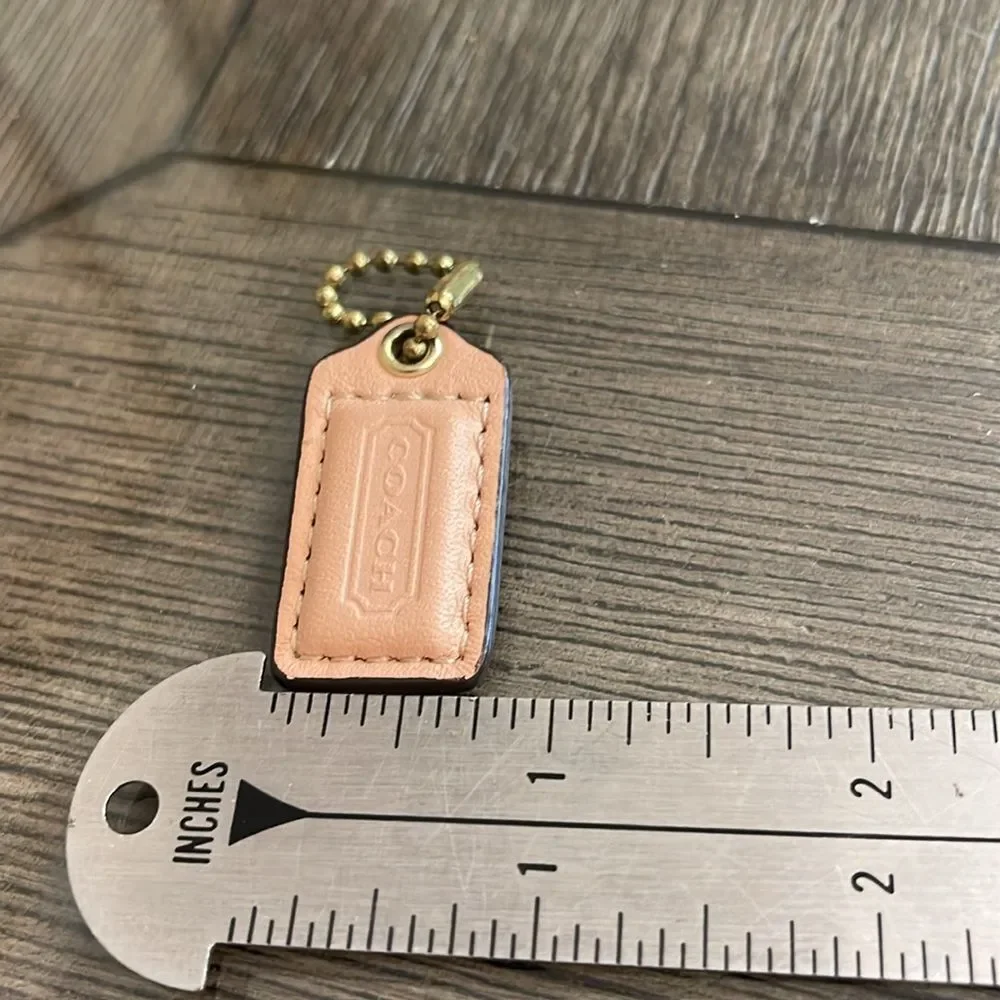 Vintage Coach Light Peach or Flesh Colored Mini Hangtag